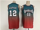 Memphis Grizzlies #12 Ja Morant Teal Red Throwback Stitched Jersey,baseball caps,new era cap wholesale,wholesale hats